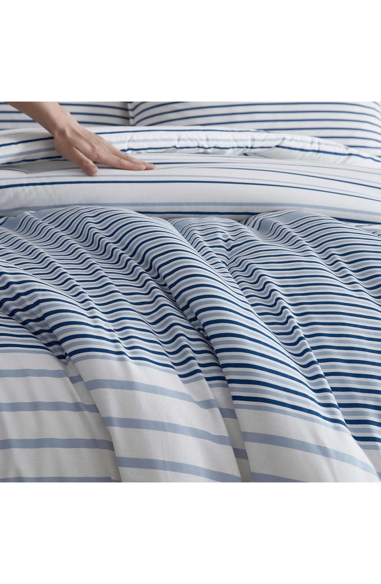 Eddie Bauer Cooper Stripe Cotton Duvet Cover Set, Alternate, color, Blue
