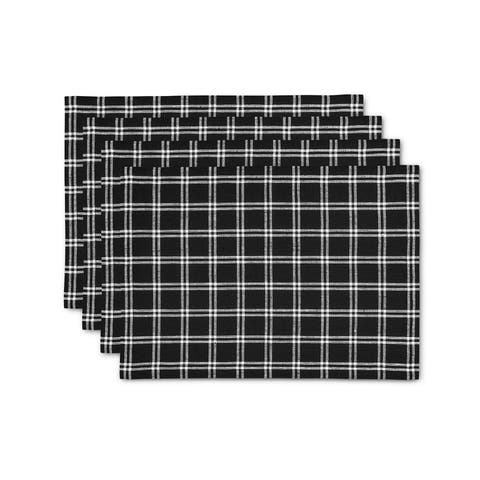 Linen Placemats - Marseille Plaid, 14" x 19" Inch
