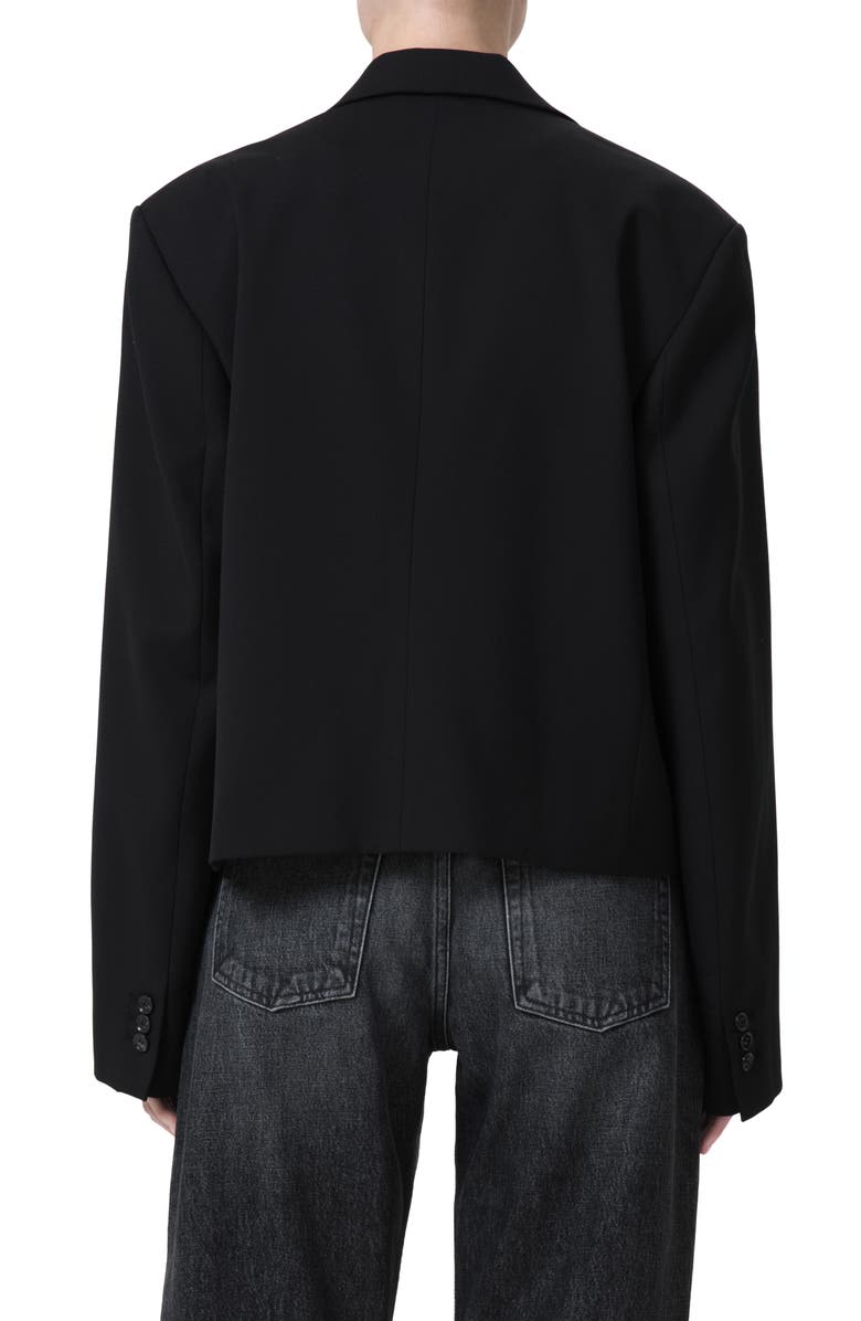 AGOLDE Callie Crop Blazer, Alternate, color, Black
