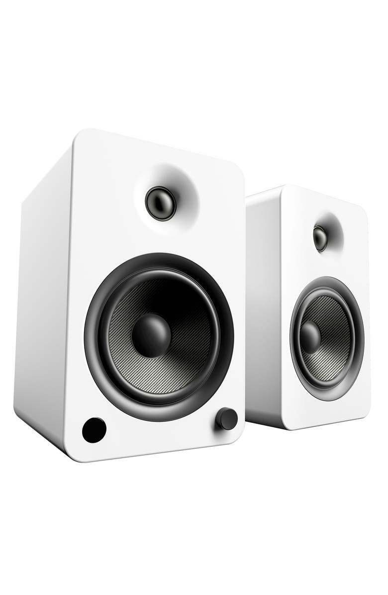 Kanto YU6 Powered Bookshelf Speakers with SE6 Elevated Desktop Speaker Stands, Alternate, color,
