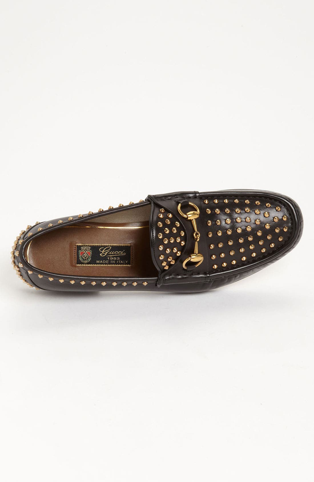 Gucci 'Roos' Studded Bit Loafer, Alternate, color, 