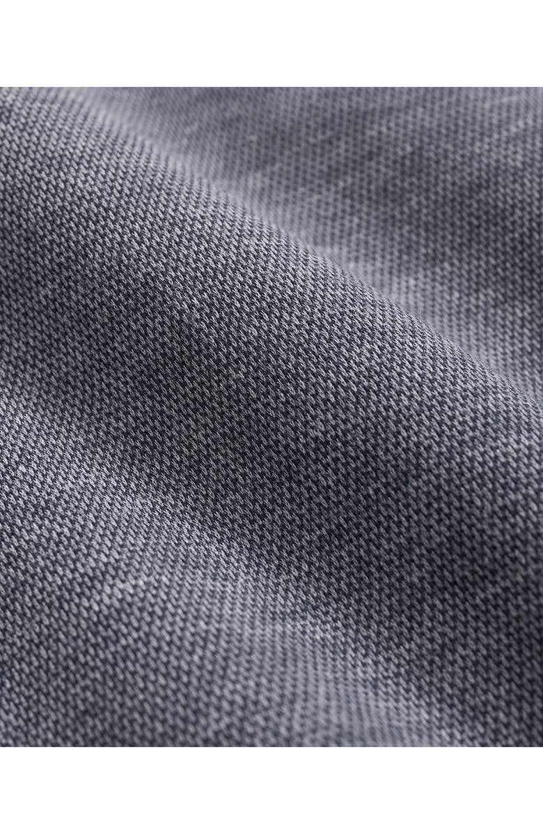 Brooks Brothers Heathered Piqué Half Zip Pullover, Alternate, color, Navy Blue