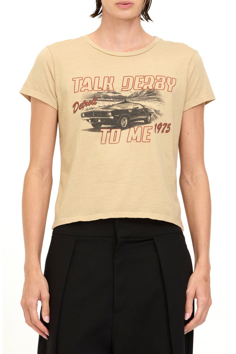 Talk Derby To Me Graphic T-Shirt, Main, color, CAMEL