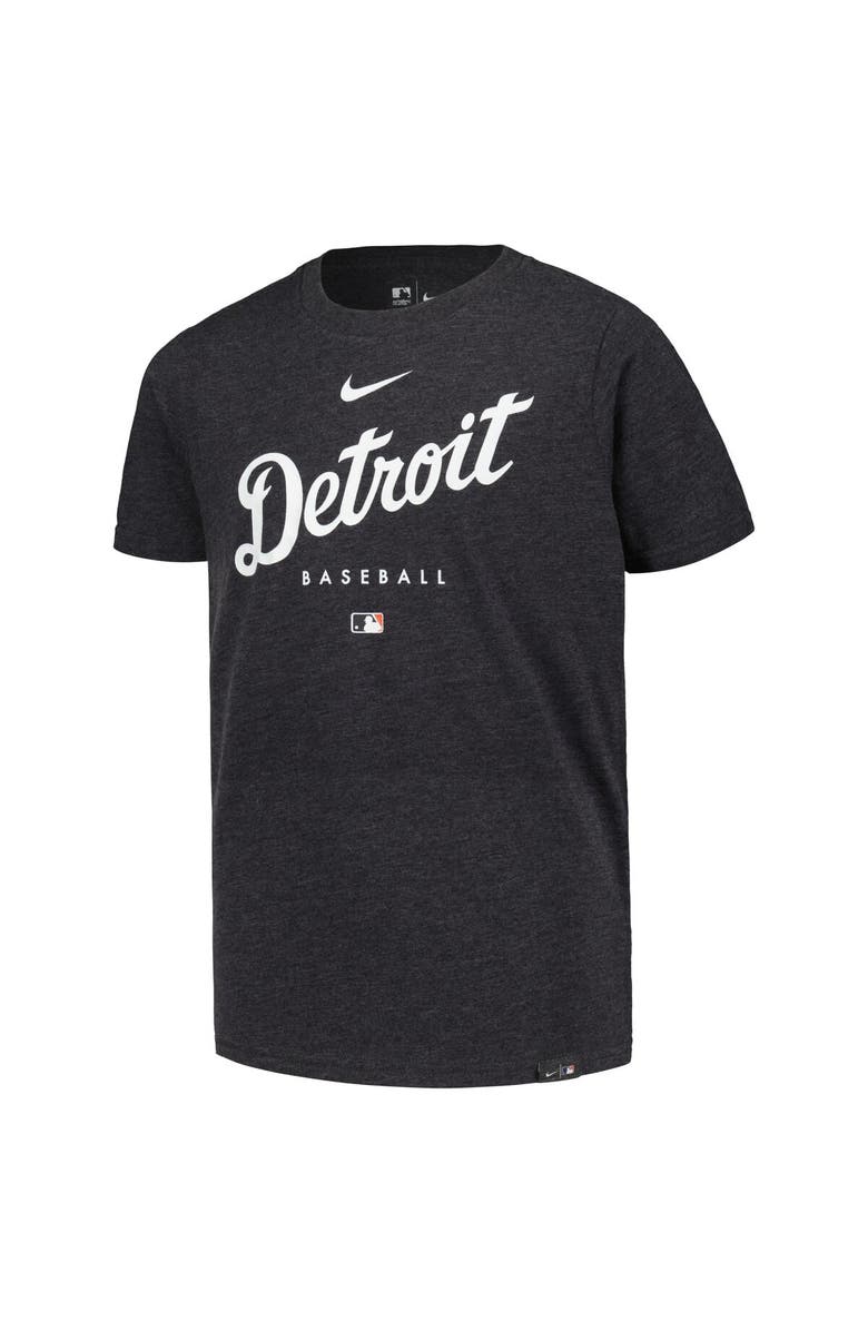 Nike Youth Nike Charcoal Detroit Tigers Authentic Collection Early Work Tri-Blend T-Shirt, Alternate, color,