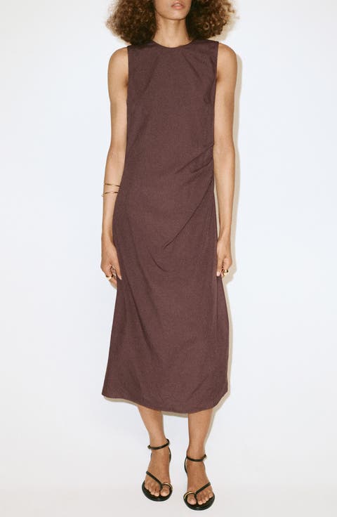 Ruched Side Tie Dress