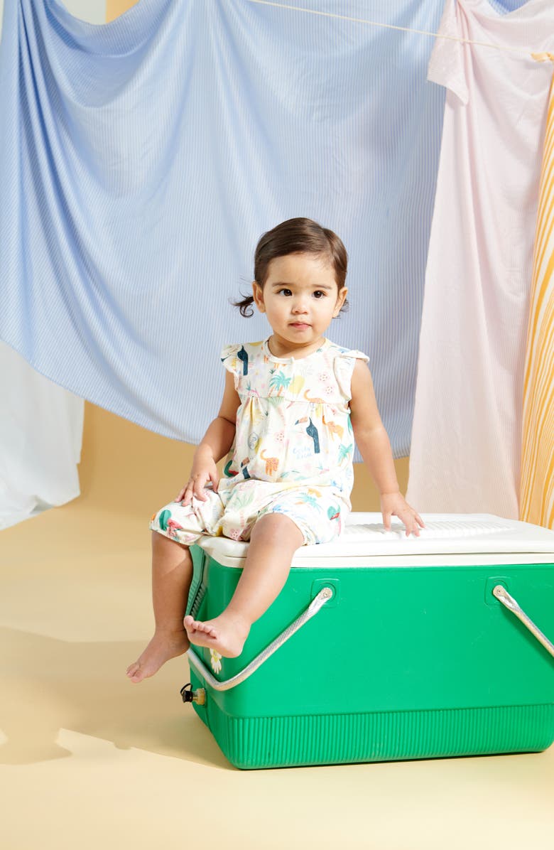 Magnetic Me Wanderlust Ruffle Bubble Romper, Alternate, color,