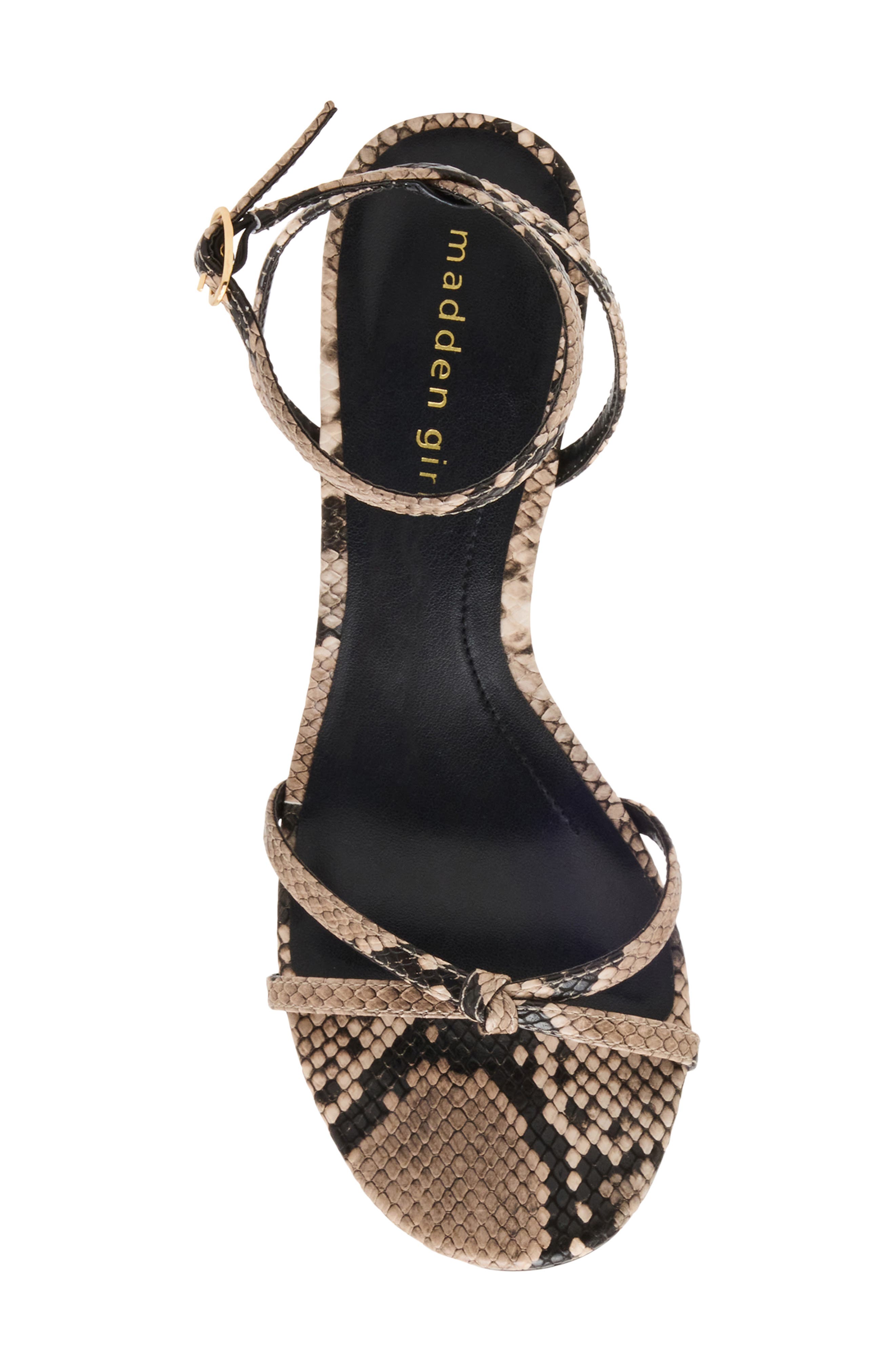Red Ankle Strap Sandal, Alternate, color, NATURAL SNAKE