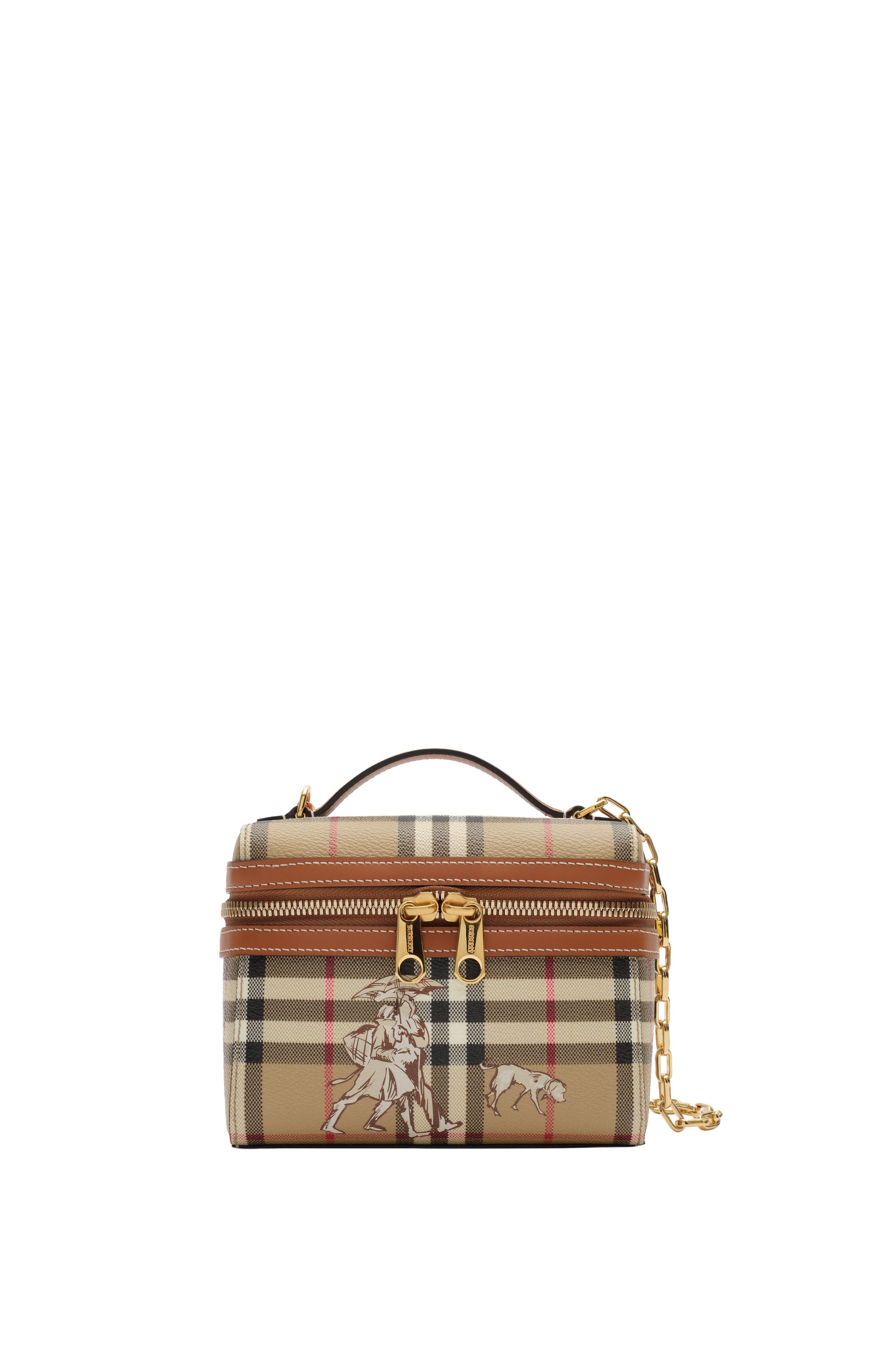 Mini Check Mates Vanity Bag, Main, color, Archive beige