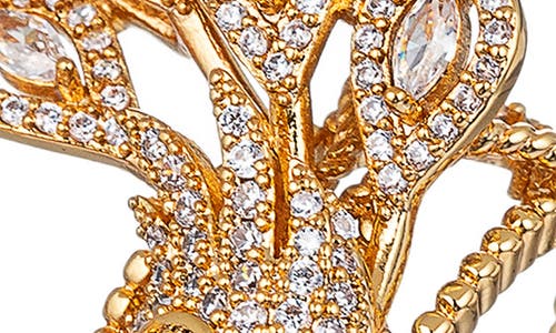 Eye Candy Los Angeles Peacock Tail Ring In Gold