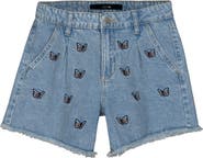 Joe's Jeans Kids' Embroidered Butterfly Denim Shorts