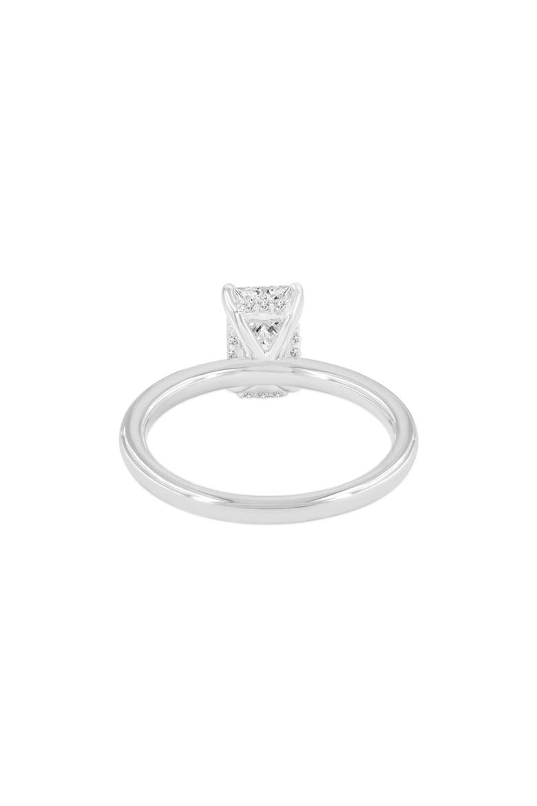 Ahlam 14K White Gold Radiant Cut Lab Grown Diamond Hidden Halo Engagement Ring - 1.55 Ct, Alternate, color, 14K White Gold