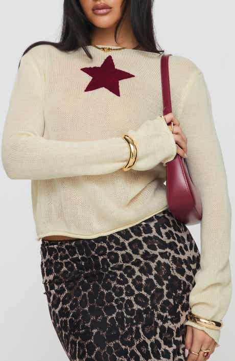 Princess Polly Big Star Boat Neck Sweater