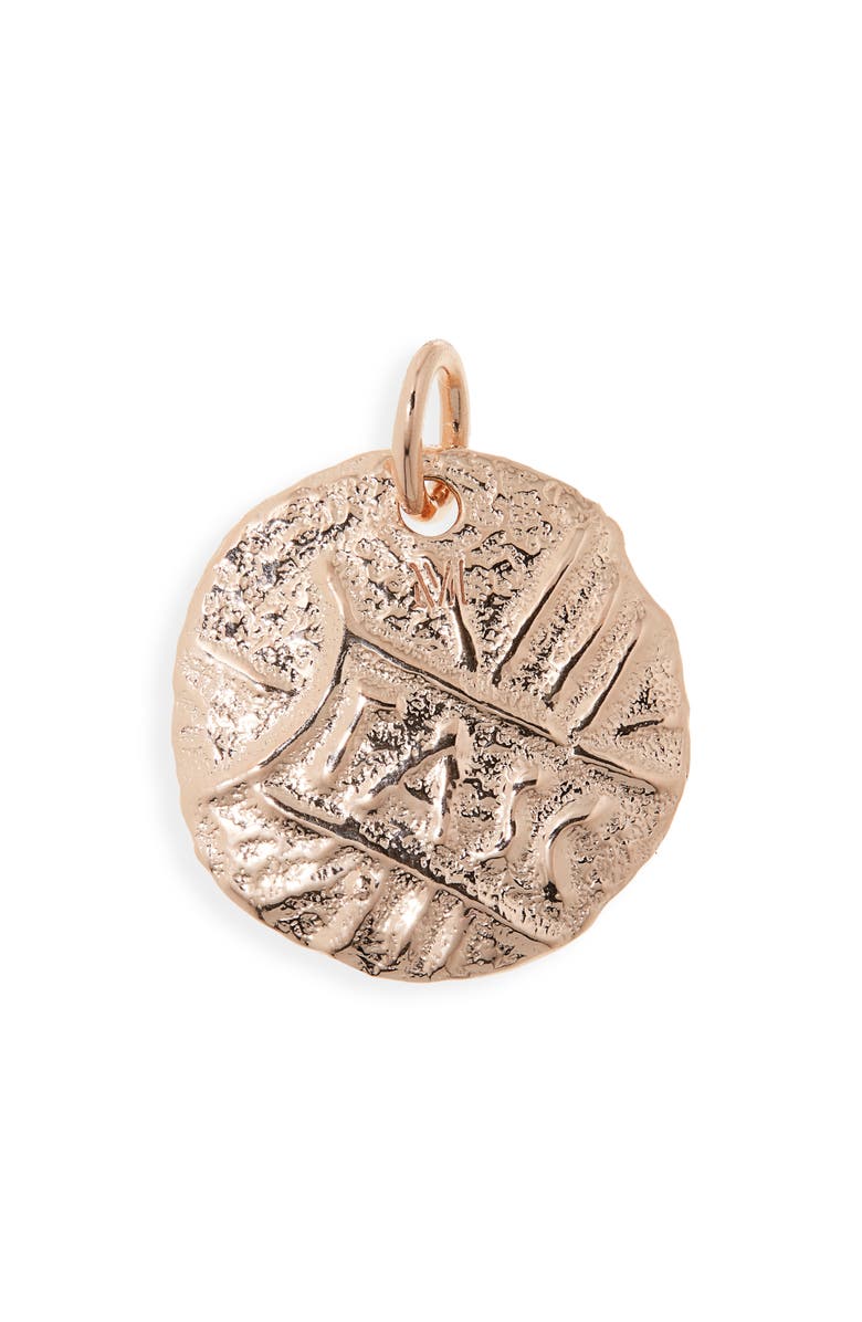 Monica Vinader Siren Coin Pendant, Main, color, 18K Rose Gold Vermeil