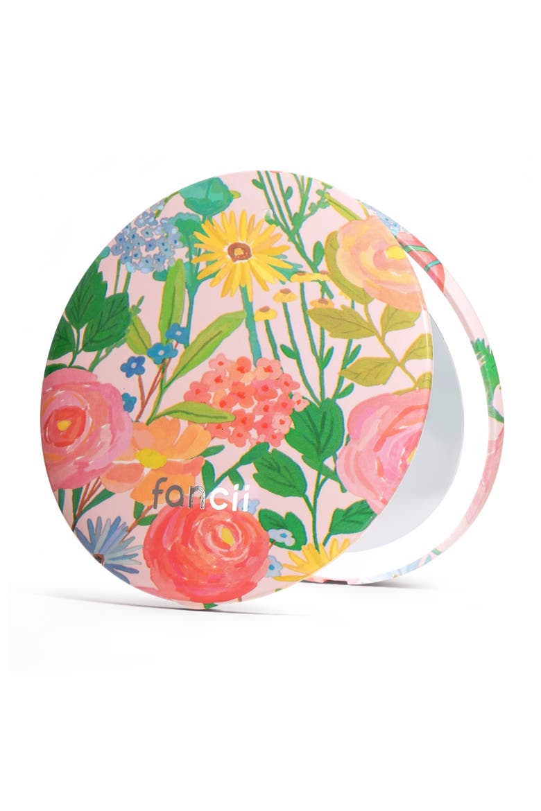 Mini Taylor LED Compact Mirror - Vibrant Florals, Main, color, Vibrant Florals