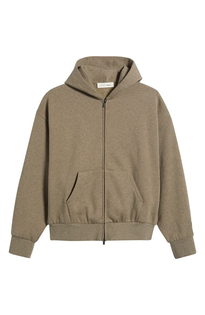 Fear of God Essentials Classic Fit Fleece Zip Hoodie, Alternate, color, 