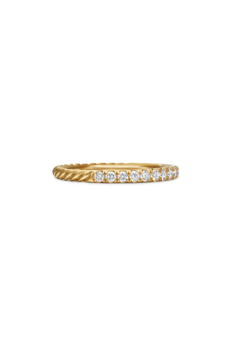 Cable Pavé Diamond Band Ring, 2mm, Alternate, color, YELLOW GOLD/ DIAMOND