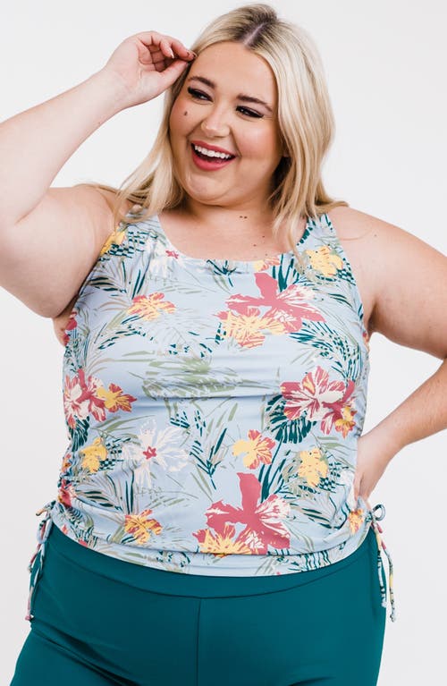 Calypsa Plus Size Maya Tankini Swim Top With Built-in Bra