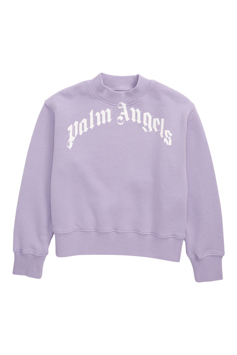 Kids' Classic Logo Cotton Sweatshirt, Main, color, LILAC WHITE