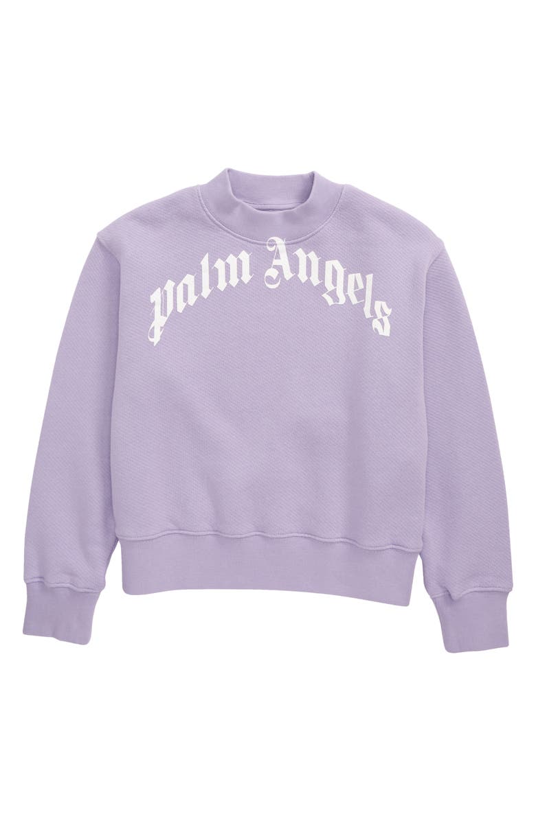 Palm Angels Kids' Classic Logo Cotton Sweatshirt, Main, color, 