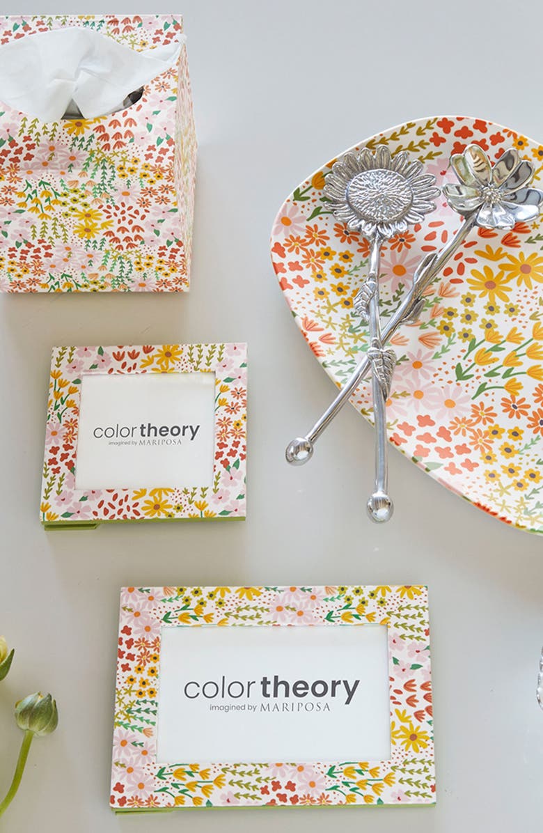 Mariposa Botanical Tissue Box Cover, Alternate, color, White Multi