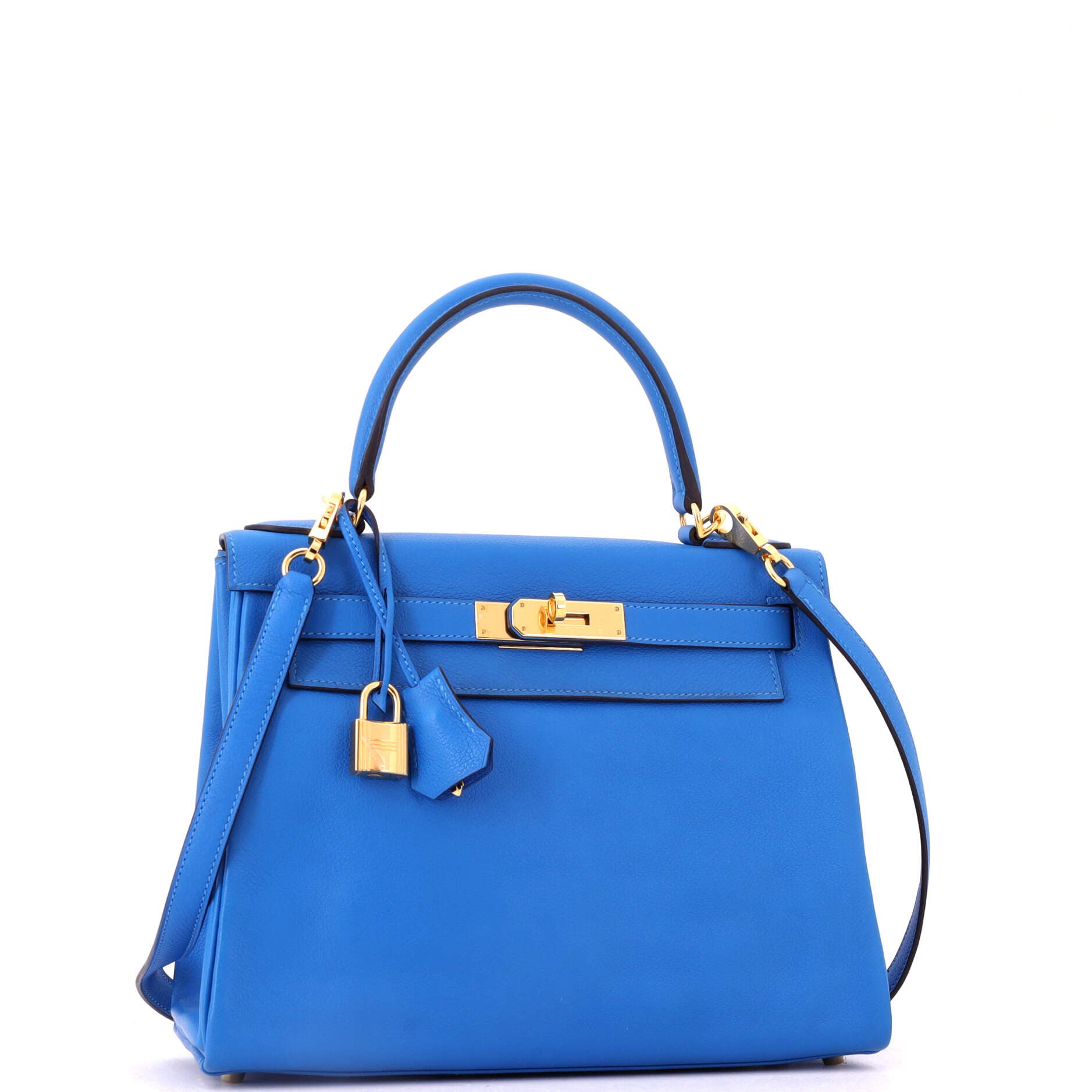 Kelly Handbag Blue Evercolor with Gold Hardware 28, Alternate, color, Blue