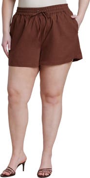 ELOQUII Pull On Linen Short
