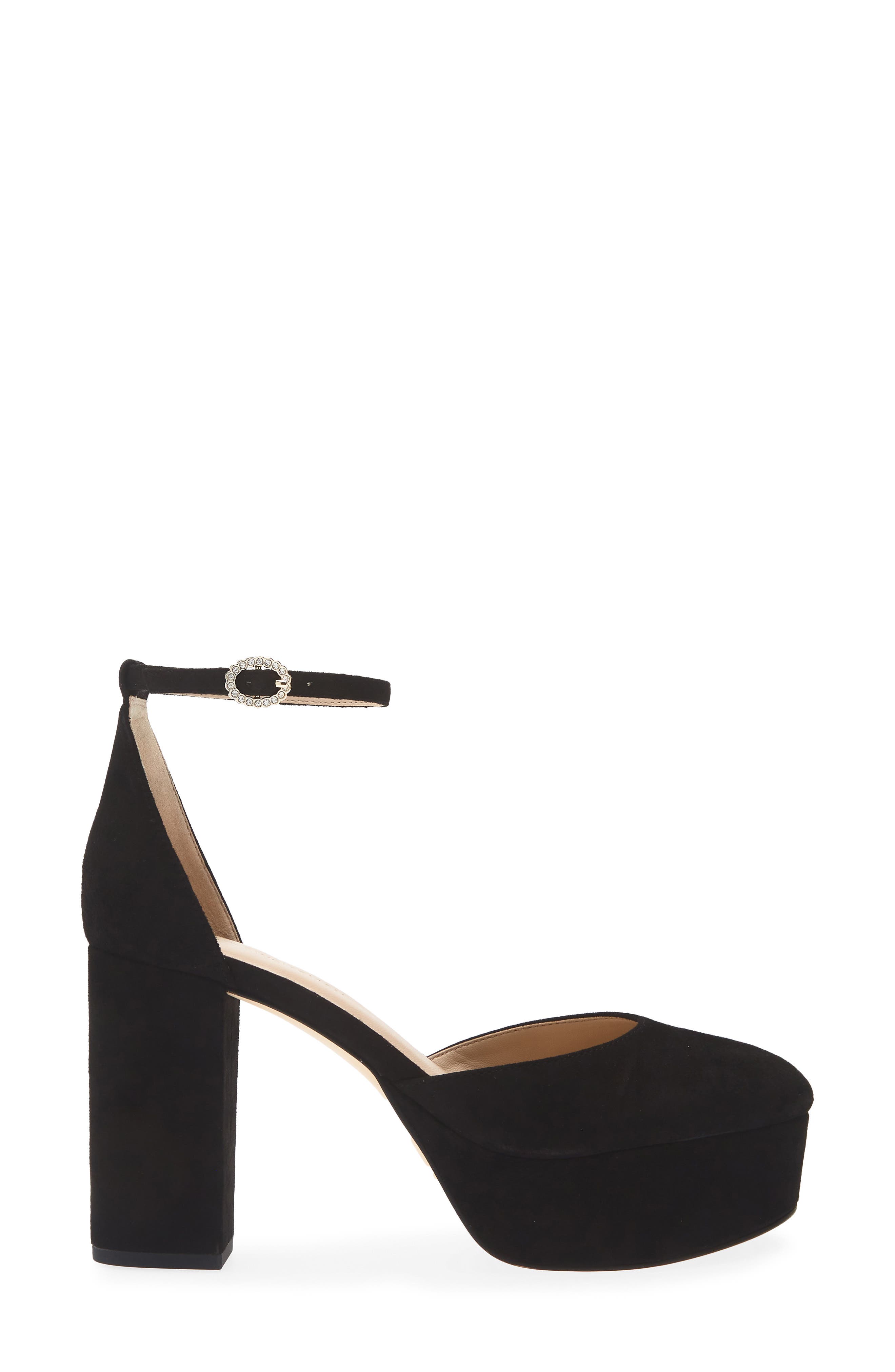 Ginger Platform Pump, Alternate, color, BLACK SUEDE