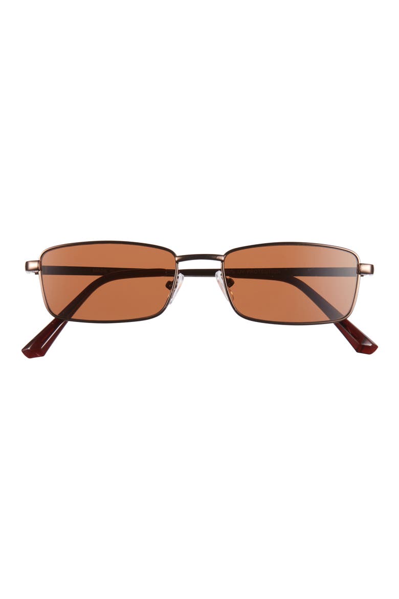 Rectangular Sunglasses, Main, color, BRONZE- BROWN