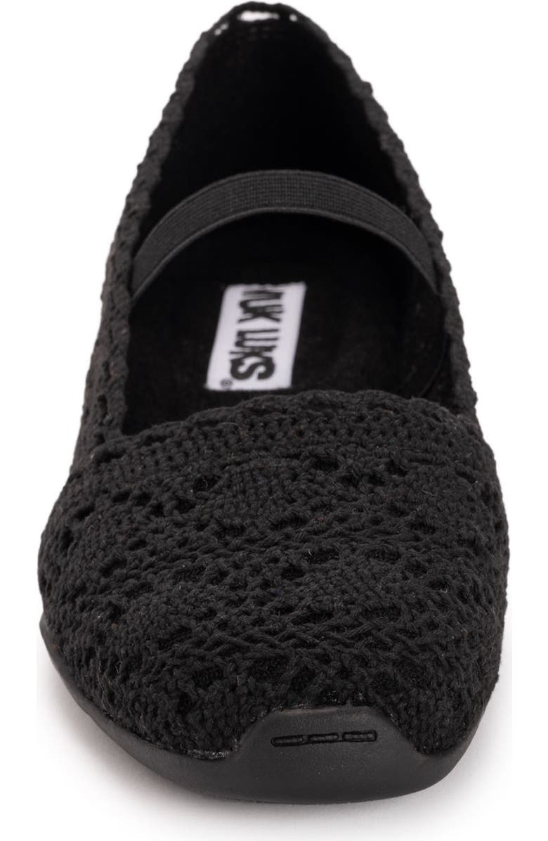 MUK LUKS Shelby Ballerina Shoe, Alternate, color, Black