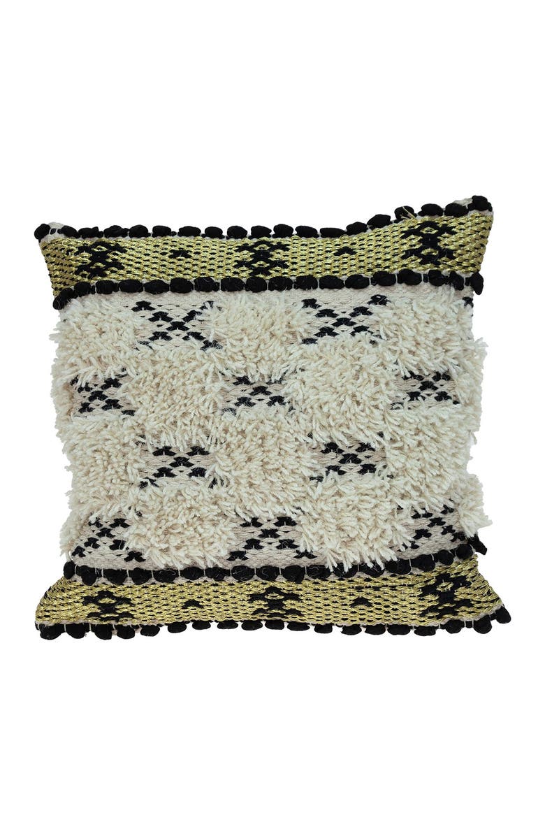 PARKLAND COLLECTION Leopold Transitional Ivory Throw Pillow, Main, color, Ivory