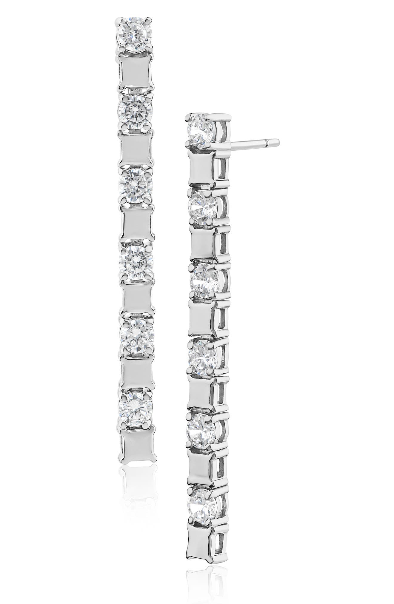 CZ by Kenneth Jay Lane Modern Bar Drop Earrings