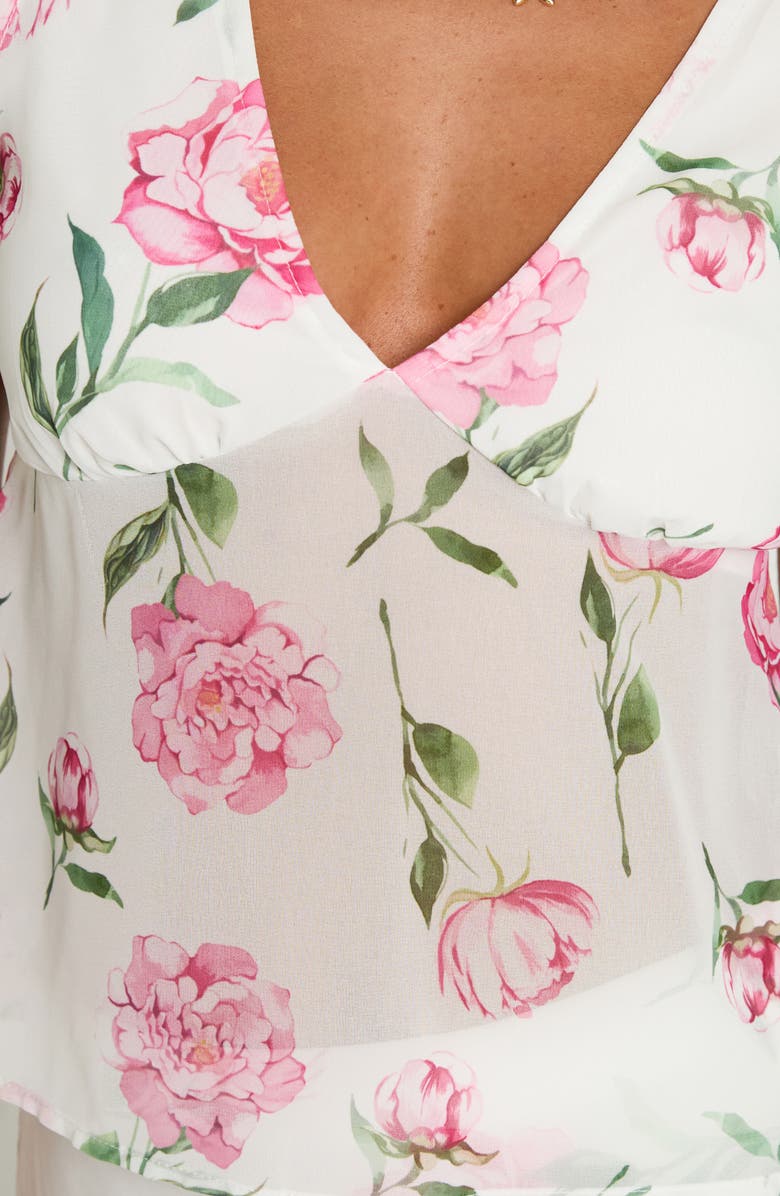 Princess Polly Stars Shine Floral Chiffon Top & Skirt Set, Alternate, color, Multi