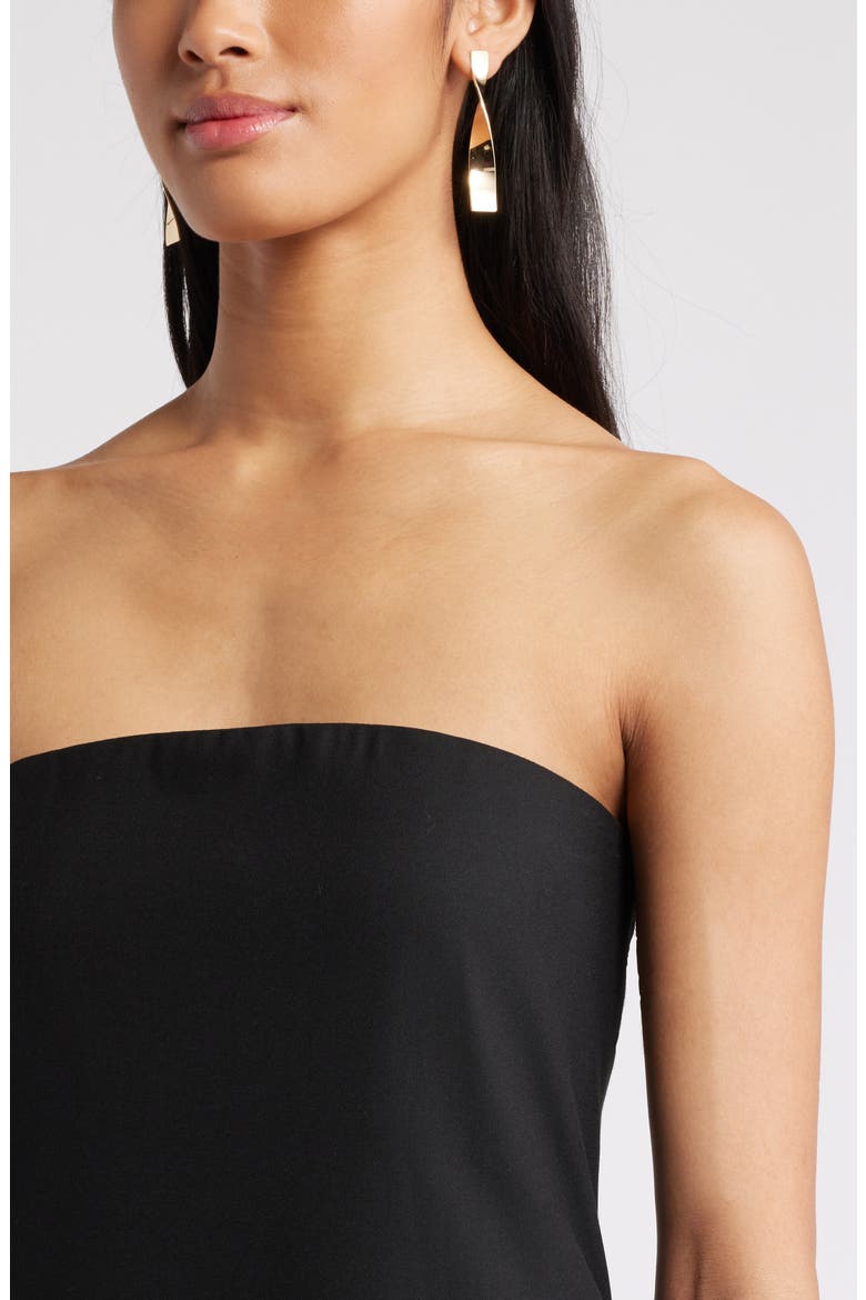 Strapless A-Line Dress, Alternate, color, BLACK