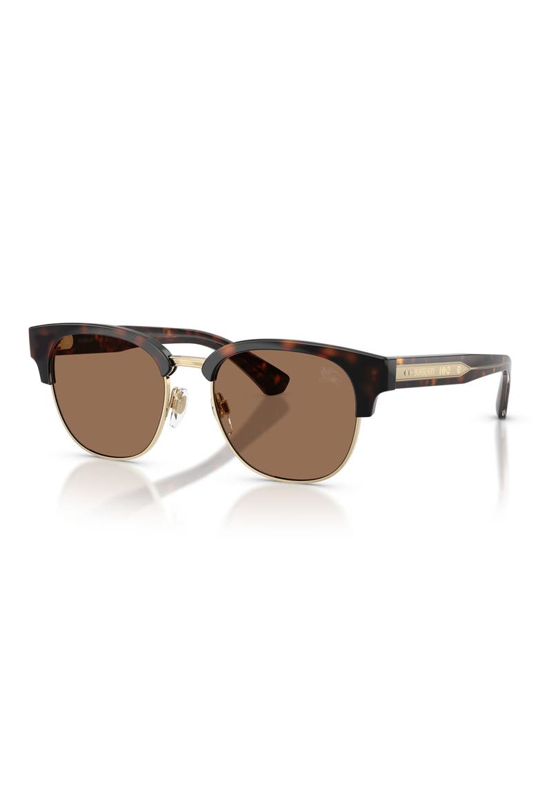 52mm Round Sunglasses, Alternate, color, DARK HAVANA / DARK BROWN