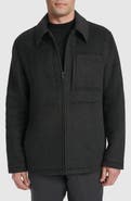 Cole Haan Felt Zip Front Shirt Jacket