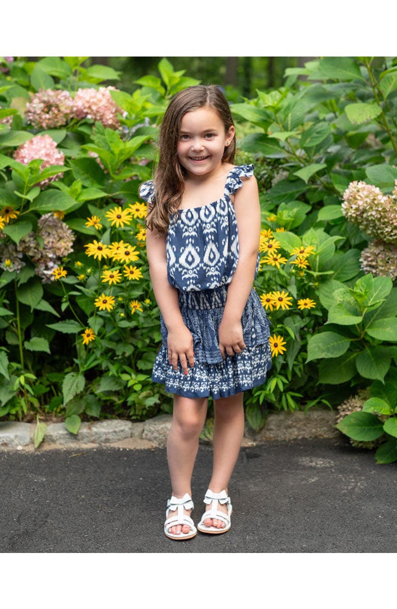 Change of Scenery Bryn Bubble Top & Tiered Skirt Set, Alternate, color, Tivara Ikat