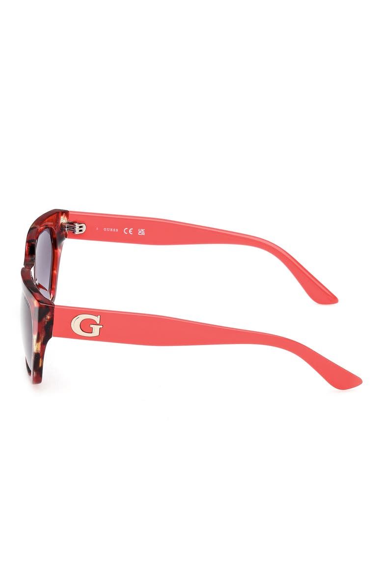 Geometric Sunglasses, Alternate, color, RED HAVANA / GRADIENT SMOKE
