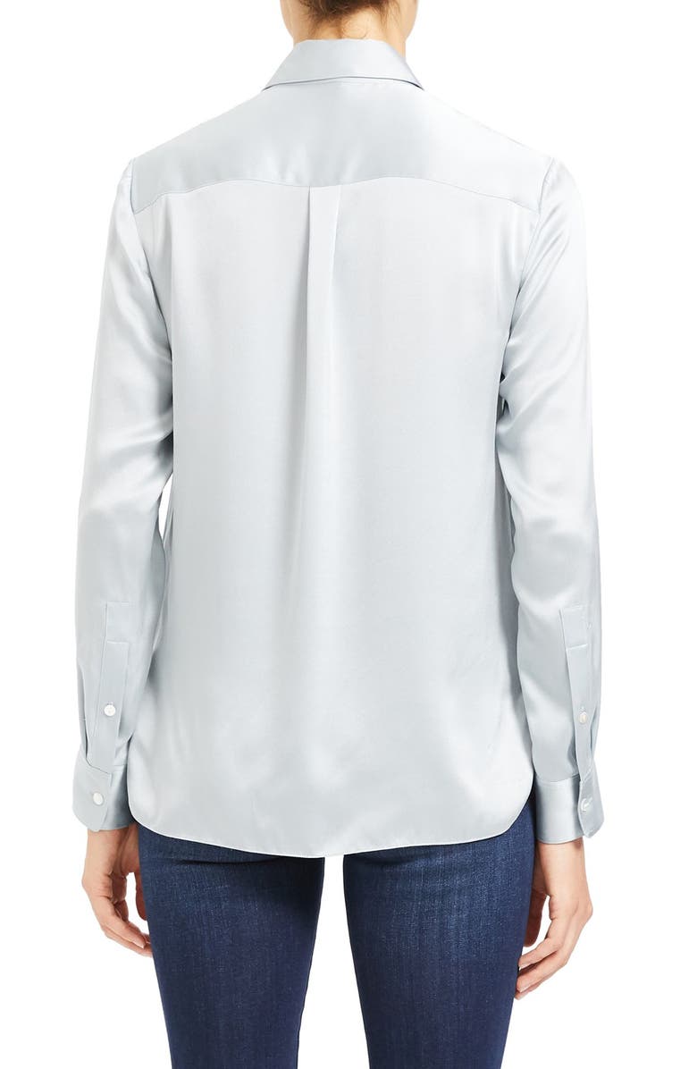 Theory Silk Button-Up Shirt, Alternate, color,