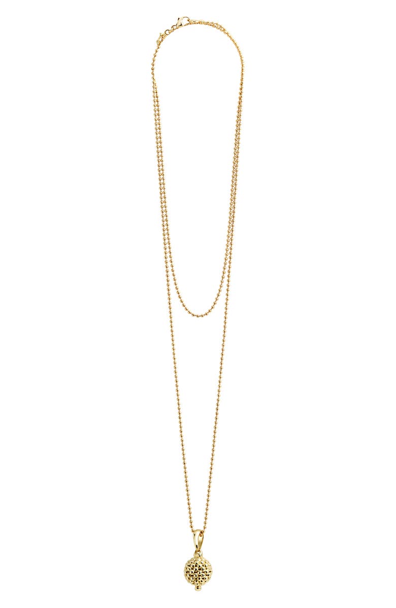 LAGOS Caviar Gold Ball Pendant Necklace, Main, color,