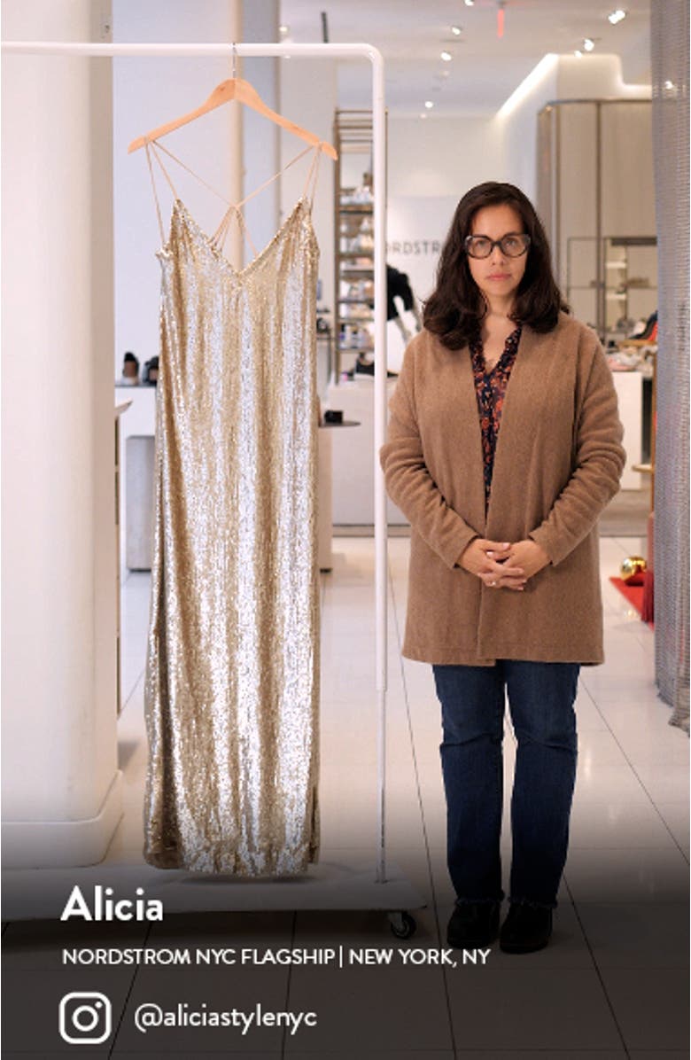 Josephine Sequin Sleeveless Silk Gown, sales video thumbnail