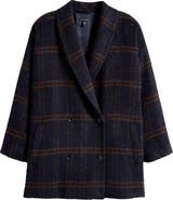 Eileen Fisher Shawl Collar Alpaca & Wool Blend Coat