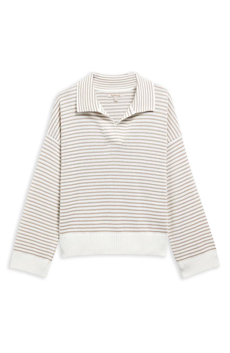 Barbour Aylesby Stripe Sweater, Alternate, color, Cloud/ Sand Stripe