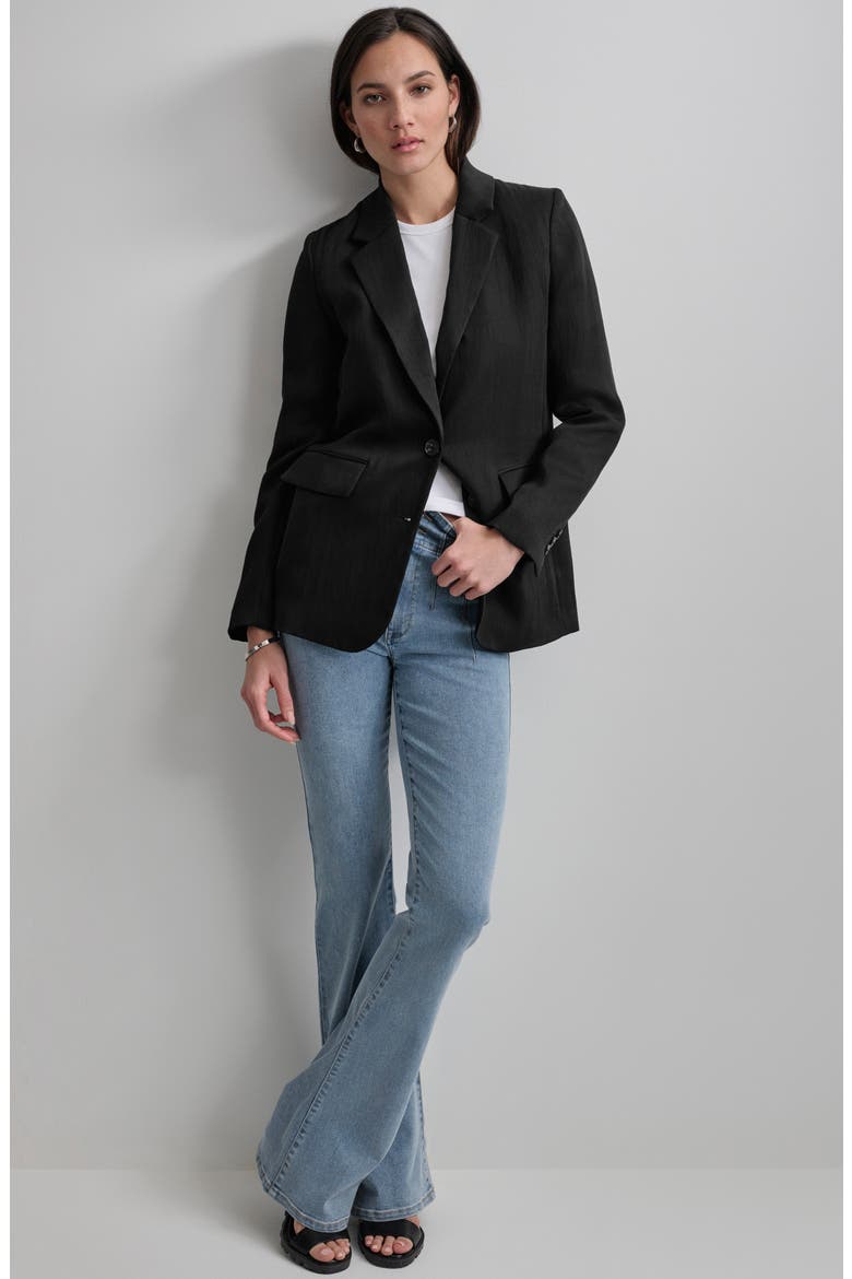 Organza Blazer, Alternate, color, BLACK