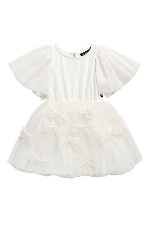 Kids' Bow Bow Glitter Tulle Dress (Toddler, Little Kid & Big Kid)