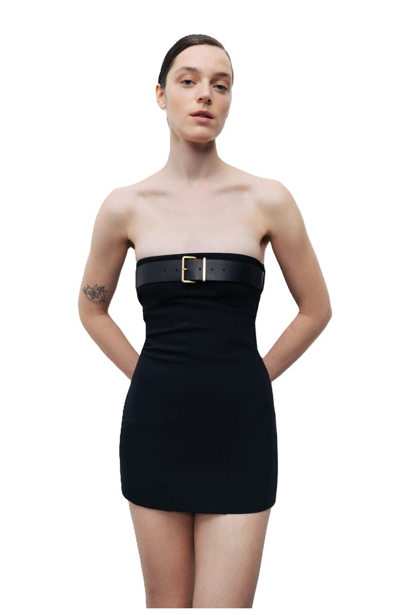 Nocturne Belt Detailed Mini Dress, Alternate, color, 