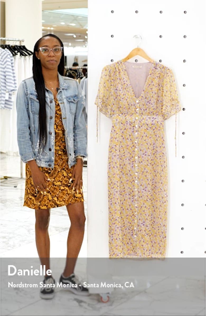 Arlo Floral Print Midi Dress, sales video thumbnail