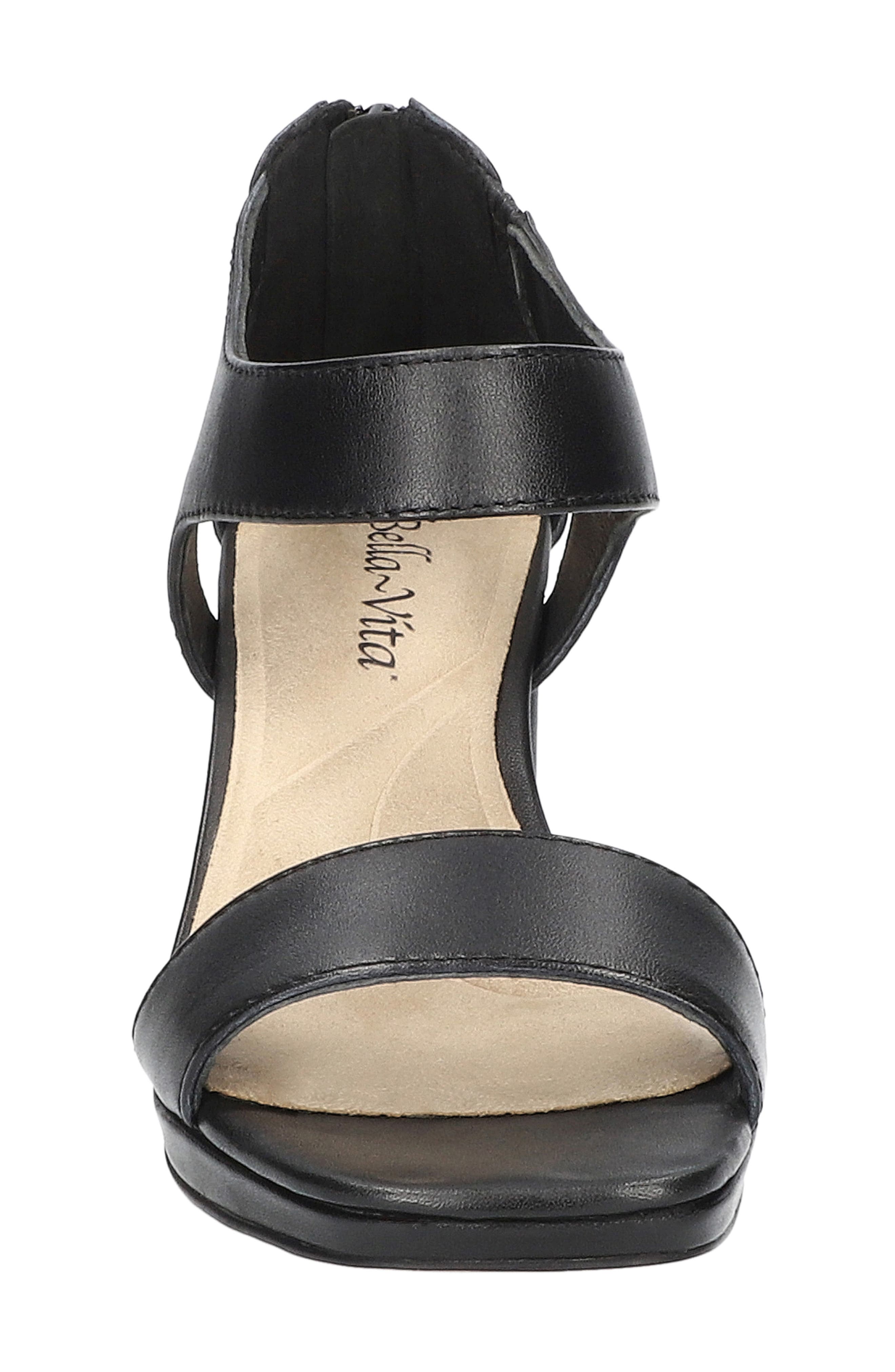Bella Vita Sonic Ankle Strap Sandal, Alternate, color, Black Leather