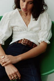 H&M Smocked-waist blouse