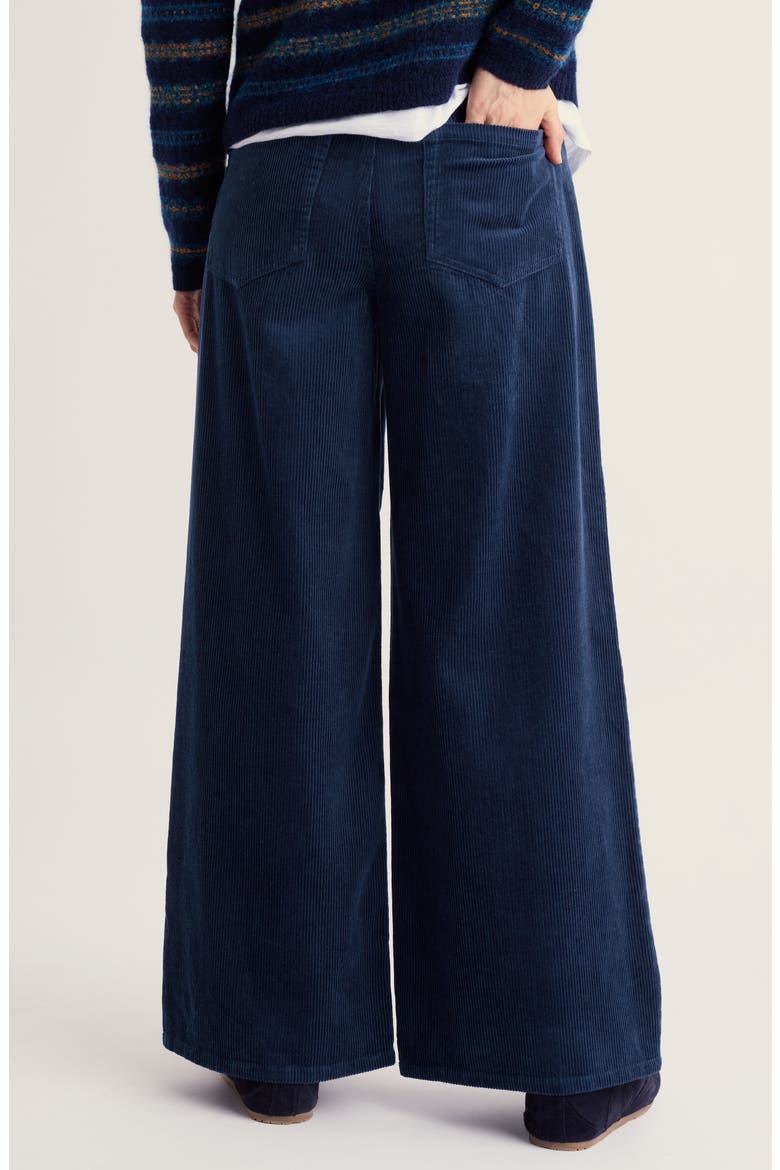 Godrevy Organic Cotton Corduroy Wide Leg Pants, Alternate, color, MARITIME
