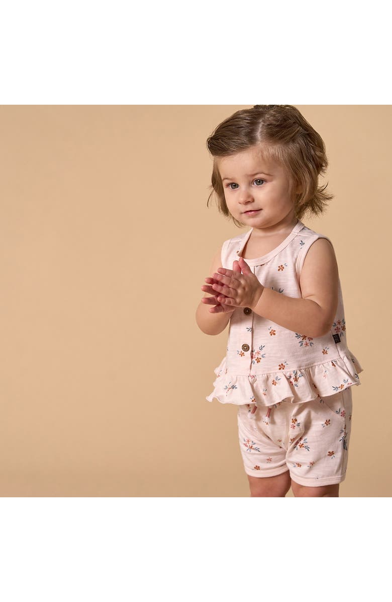 Modern Moments<sup>™</sup> by Gerber Sleeveless Peplum Tops and Shorts Set, Alternate, color, Rose Flower Bunch